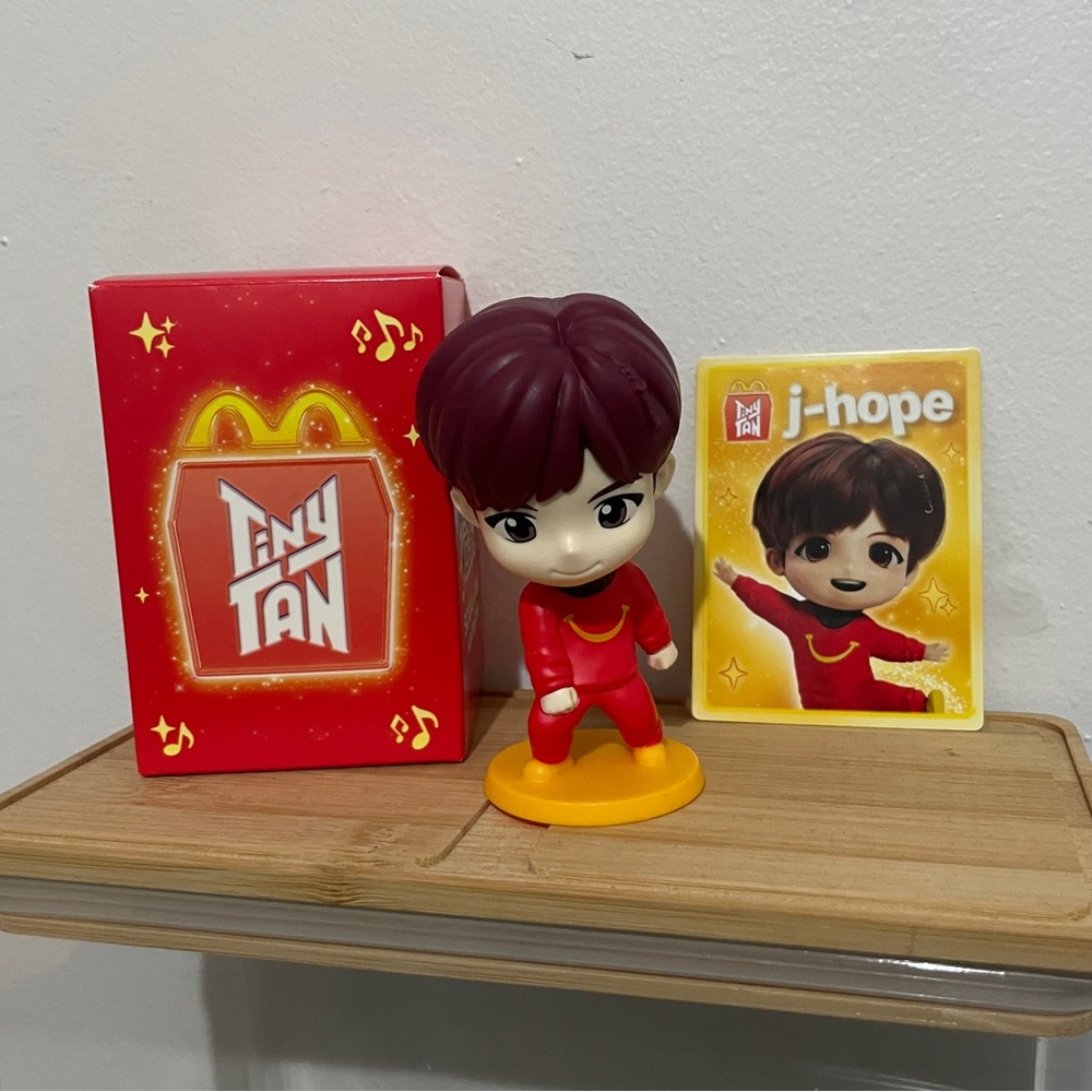NIB McDonald’s Tiny-TAN Promo Happy Meal Figurine Toy - j-hope